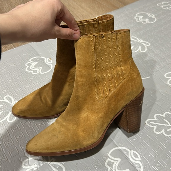 RAG & BONE THE ROVER HIGH BOHO BOOTS CAMEL SUEDE CHELSEA BOOTS - Picture 4 of 12